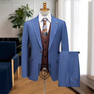 Ensemble de robe rayée trois pièces <span class=keywords><strong>pour</strong></span> homme Chaussures plates à simple boutonnage de taille plus transfrontalières autonomes - Product Image 3