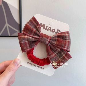 <b>Red</b> Lace <b>Bow</b> Hair Clip 14 Cm Top Clamp For Girls New Year Headdress High Quality - Product Image 2