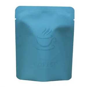 Aluminium folie Doypack Kaffee paket hängen Ohr Tropf Kaffee Filter beutel Teebeutel Verpackung Reiß verschluss Kaffee Verpackung