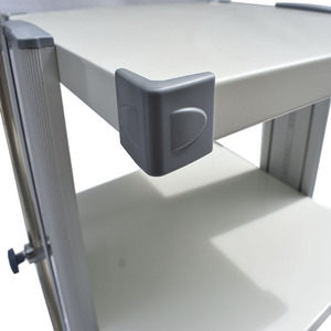 Chariot d'endoscopie, chariot de travail laparoscopique RT-045T-3999, chariot silencieux à 4 niveaux, roulettes de 100 mm, main courante fixe, usage hospitalier - Product Image 3