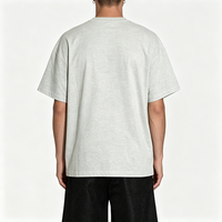 T-shirt surdimensionné vintage pour homme avec motif surfer, en coton épais, décontracté, coupe ample, manches courtes, style streetwear