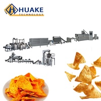 Ligne de production automatique de chips de maïs triangulaires Doritos, extrudeuse à double vis pour la fabrication de chips