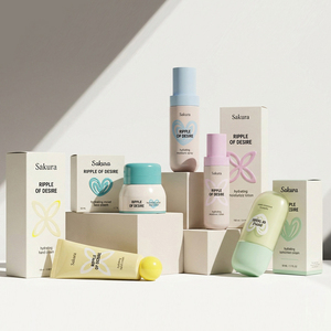 Ensemble d'emballages cosmétiques personnalisables style ado, flacons et pots pour produits de beauté jeunesse - Product Image 1