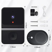 T23 Interphone audio vidéo WIFI avec vision nocturne infrarouge, caméra de sécurité extérieure pour la maison, sonnette 480P