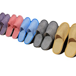 Chaussons d'hôtel jetables à livraison gratuite - Coton doux et lin, semelle épaisse antidérapante, logo personnalisable, stock d'été pour hôtels Jiangsu - Product Image 5