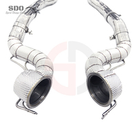 Tubo de Escape de Acero Inoxidable SDO para Ferrari 812 GTS 6.5L V12 2021+, Kit de Tubo de Escape Recto con Protección Térmica de Alto Rendimiento OPF