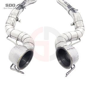 ท่อลงสแตนเลส SDO สำหรับ <span class=keywords><strong>Ferrari</strong></span> <span class=keywords><strong>812</strong></span> GTS 6.5L V12 ปี 2021+ ชุดท่อไอเสียตรงพร้อมแผ่นกันความร้อนประสิทธิภาพสูง OPF - Product Image 6