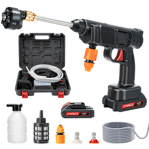 Lithium không dây áp lực cao điện xe Súng nước sạc di động rửa xe máy với bọt Máy phát điện - Product Image 1