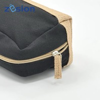 Sac de voyage en toile de jute pour femmes, grande capacité, personnalisé avec logo, imprimé, avec fermeture éclair, pour le maquillage et les cosmétiques