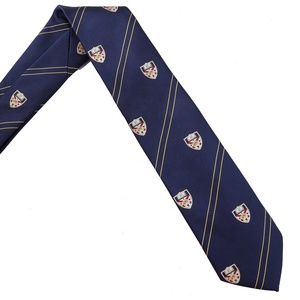 Preppy phong cách biểu tượng huy hiệu Tie tùy chỉnh Jacquard Trường Đại Học Micro fibre Hoa Đôi chải Tie lễ hội Giáng sinh JK OEM - Product Image 5