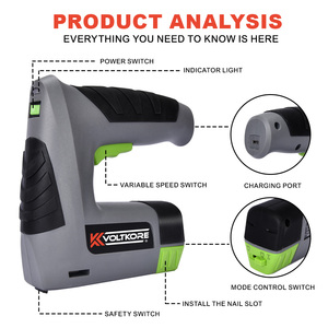 Vertak 3.6V 4V manuel Li-Ion pil zımba tabancası akülü zımba akülü zımba tabancası ahşap için - Product Image 5