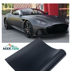 Vinilo para Automóviles Negro, Vinilo Autoadhesivo de <span class=keywords><strong>PVC</strong></span>, Película Metálica para Envolver Automóviles, Vinilo Negro Mate para Automóviles - Product Image 4