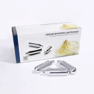 Cartouches jetables de gaz industriel de qualité supérieure pour chargeurs de crème fouettée, acier/acier au carbone, pression 56 bars - Product Image 1