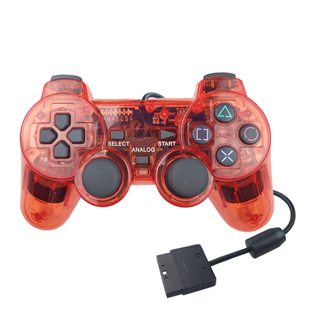 2025R PS2 Controller Vibration Motor Dual Vibration Joystick USB Wired Gamepad for PC for 2 Console Accessories
