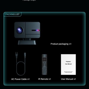 P50 Xách Tay HD 1080P Nhà Thông Minh Chiếu Tự Động Tập Trung Đèn LED 2G RAM <span class=keywords><strong>Android</strong></span> 11 Hệ Điều Hoạt Được Xây Dựng Trong Hướng Dẫn Sử Dụng 3D Cho Nhà - Product Image 3