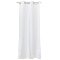Rideaux en lin transparent blanc pour salon 2 panneaux, intimité et lumière rideaux verticaux en lin transparent pour chambre à coucher