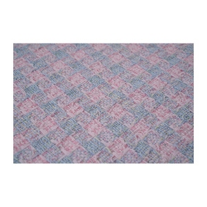 ผ้าทวีดแฟนซีคุณภาพพรีเมียม ผลิตในเกาหลี สีชมพูอ่อน-เขียวมรกต ลายทอแฟนซีเมทัลลิก รับผลิตแบบ OEM และ ODM ผ้าทอสั่งทำพิเศษ - Product Image 1