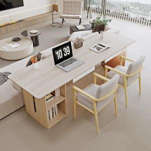 Modern Simple White Wood <strong>Desk</strong> with Drawer Multi-Functional Computer Table <strong>for</strong> <strong>Small</strong> Apartment <strong>Office</strong> - Product Image 2