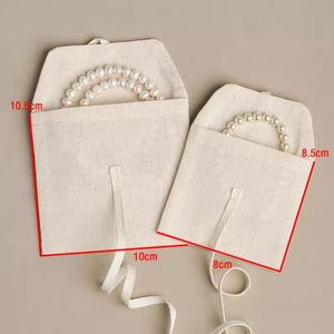 Luxury White Cotton <b>Envelope</b> Folded Style Dust Bag Organic Recycled <b>for</b> <b>Gift</b> Packaging in Jewelry Cosmetics - Product Image 5