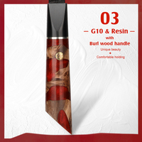 Couteau de chef japonais Kiritsuke Amber de 8 pouces, acier au carbone, véritable acier forgé, couteau de chef japonais noir, manche en résine époxy