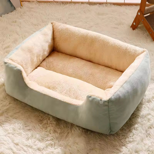 Various Customizations Manufacturer Low Price Trend Color Square Washable Soft <b>Nest</b> Kennel Plush Pet <b>Bed</b> for Cats Dogs - Product Image 2