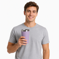 Gobelet isotherme à double paroi en acier inoxydable 304 personnalisé avec logo, 8 oz/12 oz, tasse de voyage anti-fuite, tasse à café