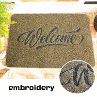 Tapis anti-poussière en polypropylène nettoyeur de chaussures anti-poussière tapis de porte à poils durs anti-dérapant pour cuisine et dans la porte et l'extérieur
