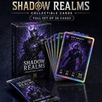 Cartes à collectionner personnalisées, collection noire, cartes magiques, jeu de cartes holographiques, cartes de commerce en PVC, cartes en papier