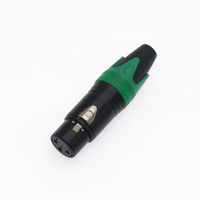 Cannon 3 broches XLR prise équilibrée adaptateur de câble micro prise femelle connecteur audio microphone noir jaune bleu rouge contact en laiton