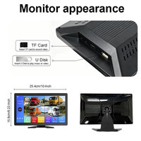 Monitor DVR para Camión/Autobús/Auto de 10.1 Pulgadas con 4 Canales, Alarma de Punto Ciego Inteligente (BSD) y 4 Cámaras AHD1080P con Visión Nocturna LED