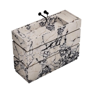 Mueble de Baño Rectangular Personalizado con Lavabo Funcional de Mármol Viola - Product Image 4