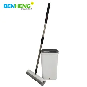 BENHENG-fregona de esponja de lavado, fregona con cubo, fregona mágica, autolavable, PVA