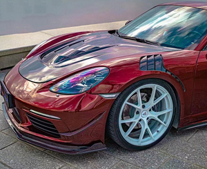 Kit de carrosserie en Fiber de carbone sèche <span class=keywords><strong>718</strong></span> capot moteur avant ventilé pour <span class=keywords><strong>Porsche</strong></span> <span class=keywords><strong>718</strong></span> 2016-2020 - Product Image 4