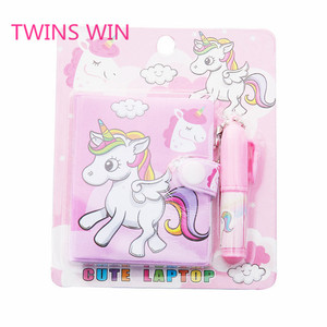 Nuevo Kawaii Cute School Small Papelería Muestra gratis Divertido cuaderno con estampado de unicornio y juego de bolígrafos para niños <span class=keywords><strong>1819</strong></span> - Product Image 1