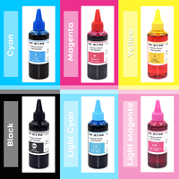 Kit de Recarga de Tinta BOMA, Tinta a Base de Agua para Impresoras HP Designjet 30 50 90 120 130 HP84 HP85, Sistema de Tinta Continua para Cartuchos de Tinta, 100 ml, 6 Colores