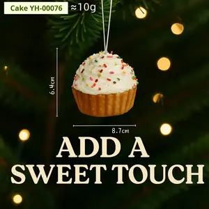 Mini adornos de hombre de jengibre de espuma hechos a mano, nuevos colgantes DIY para decoración del hogar, vacaciones festivas, artesanía de Navidad, pastel de Donut - Product Image 3