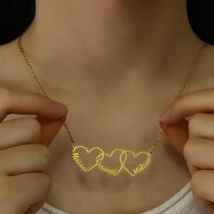 Collana con ciondolo in acciaio inossidabile personalizzata con nome d'amore della clavicola regalo di compleanno <span class=keywords><strong>per</strong></span> gli amici - Product Image 5