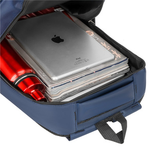 <b>Student</b> <b>Backpack</b> 15 Inches Blue Solid Color Unisex Everyday Use - Product Image 4