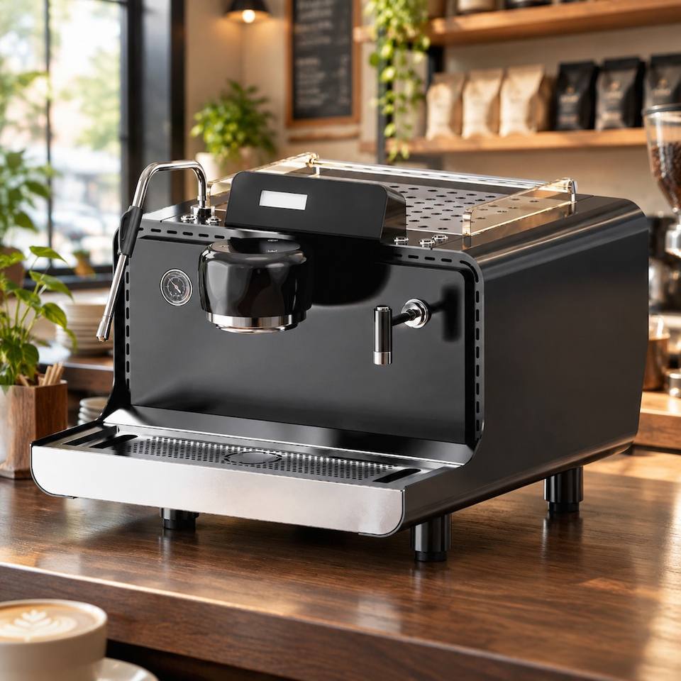 Commercial Single Group Espresso Coffee Machine with Dual Boiler and ...