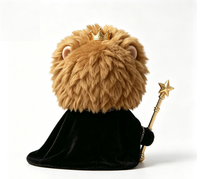 Figurine en peluche du zodiaque Lion en PVC, Poupée Roi Lion avec Couronne et Baguette Magique, Jouet d'art en boîte mystère personnalisé ODM pour collection, Cadeau Premium