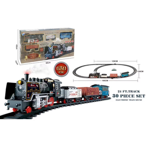 Shantou Chenghai vente chaude nouveau <span class=keywords><strong>train</strong></span> électrique ensemble avec vapeur 650 cm orbite <span class=keywords><strong>Train</strong></span> jouets classique piste voiture éducatif pour garçons - Product Image 4