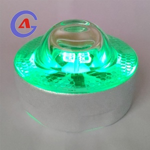Rechargeable Waterproof LED Cat Eye Road Stud Raised PC Pavement <b>Marker</b> with Tempered Glass Flashing Solar Driveway Lights - Product Image 4