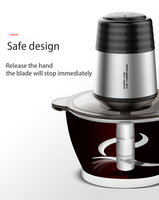 Blender prosesor listrik 220V multifungsi, prosesor makanan tahan karat multifungsi dan Multifungsi 1 Set