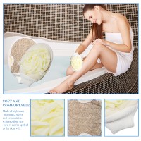 Gant de bain multifonctionnel avec éponge intégrée, en fibre de bambou naturelle, exfoliant, pour le corps, accessoire de bain