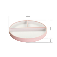 Jincy Offre Spéciale Assiette à Ventouse en Silicone Qualité Alimentaire Sans BPA Souple Durable Anti-Déversement Portable Vaisselle d'Alimentation pour Tout-Petits
