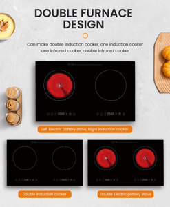 Cuisinière à induction multifonctionnelle à double brûleur 220V adaptée à la cuisine, plaque à induction à 2 têtes - Product Image 3