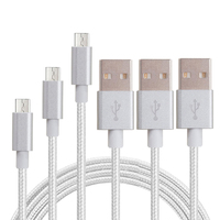 Rock — câble Micro USB V8 tressé en Nylon, charge rapide, pour téléphone et tablette Android