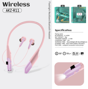 Auriculares <span class=keywords><strong>Bluetooth</strong></span> Deportivos Inalámbricos AKZ-Q11 con Colgante para el Cuello, Auriculares con Colgante para el Cuello para Adultos y Niños, Linterna Brillante - Product Image 4