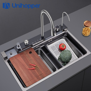 อ่างล้างจานแบบฝังใต้เคาน์เตอร์ Flying Rain Thickened Waterfall Sink ผลิตจากสแตนเลส 304 ผิวปัดเงา แบบอ่างเดี่ยว - Product Image 4