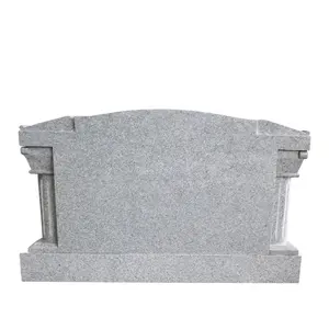 Cheap G603 Light Grey Granite Romania Style Tombstone Headstone